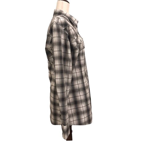 Panhandle Slim Western Shirt Black and White Black Snaps Embroidered Size XL - Picture 6 of 9